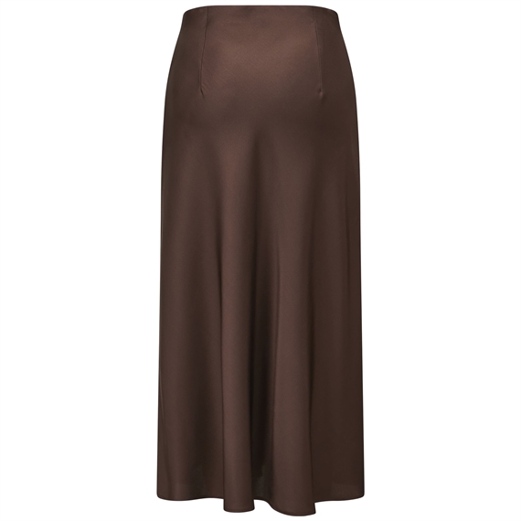 Allude Silk Satin Nederdel, Dark Brown